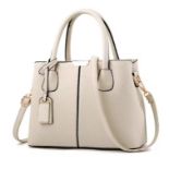 Elevate Your Style With The Ultimate PU Leather Tote Bag! Cream