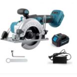 125mm Brushless Circular Saw Cordless Electric Woodworking Saw Adjustable Angle Wood Cuttiing Mac...