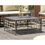 Brand New 70x70x34 cm Anthracite Poly Rattan Garden Table - Stylish Outdoor Furniture