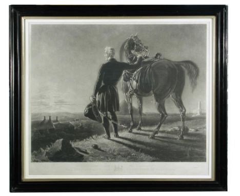 Thomas Lupton after B.R Haydon The Hero and his Horse on the Field of Waterloo  mezzotint published 1843 by Thomas McLean 62 