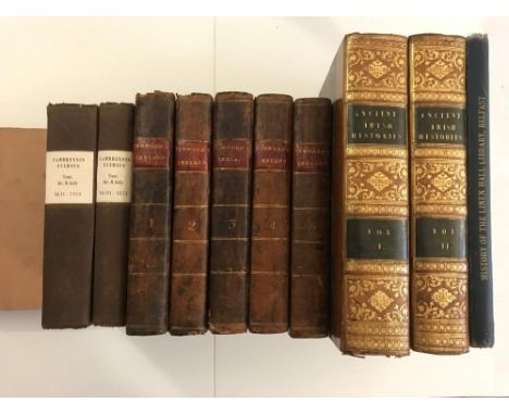 Ancient Irish Histories, 2 vols., Dublin: the Hibernia Press 1809, 4to, some age staining, half calf (joints starting); PLOWD