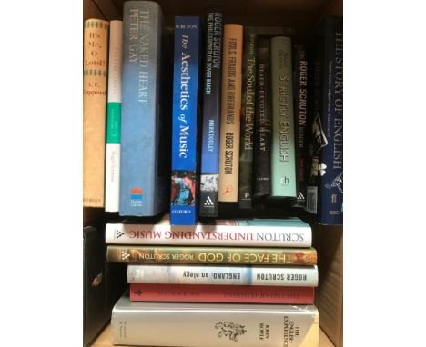 Literature, 20th century, various, including works by W. Sebald, Roger Scruton, Philip Kerr, Thomas Pynchon, John Cowper Powy