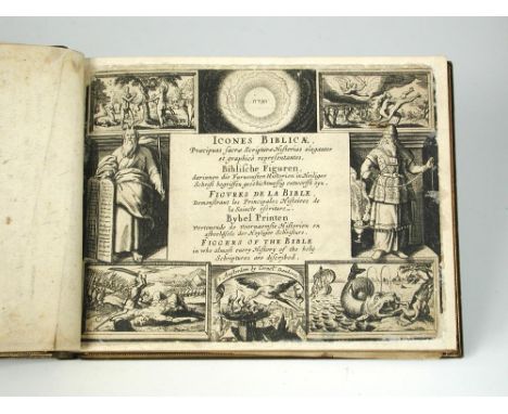 Icones Biblicae.... Figgers of the Bible, Amsterdam: Cornelius Danckerts, 1648, oblong 8vo, first edition thus, three parts i