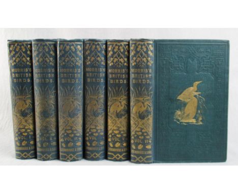 MORRIS (Rev. F.O) A History of British Birds, in 6 vols, London: Groombridge & Sons 1851-57, 8vo, coloured plates, light foxi