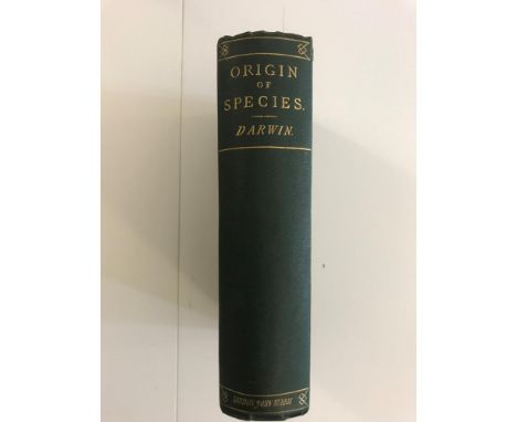DARWIN (Charles) On the Origin of Species, 1869, 8vo, 5th edition, 10th thousand, front inner hinge starting, light foxing, p