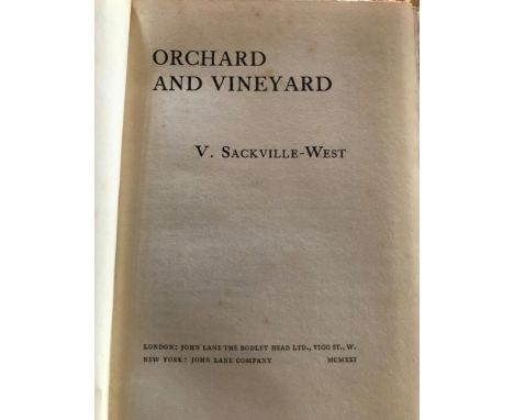 SACKVILLE-WEST (Vita) Collection of works, including: Seducers in Ecuador, Hogarth Press 1924; Collected Poems, Vol. I, dust 