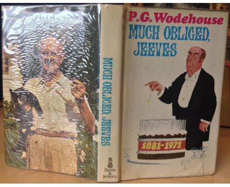 P. G. WODEHOUSE, Much Obliged, Jeeves, Barrie & Jenkins, 1971, dust wrapper (small tear to the bottom of front panel); The Ma