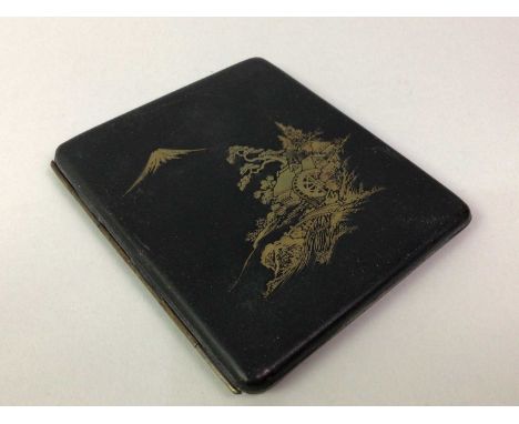 CHINESE CIGARETTE CASE, AND OTHER SMOKING EPHEMERA  including a Ronson lighter and three pipesQty: 5