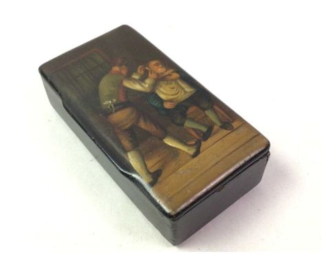 19TH CENTURY SNUFF BOX, AND TWO OTHERS  the snuff box in the manner of Stobwasserthe largest 8.5cm longQty: 3