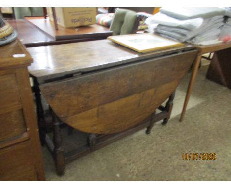 EARLY 18TH CENTURY OAK DROP LEAF GATE LEG TABLE