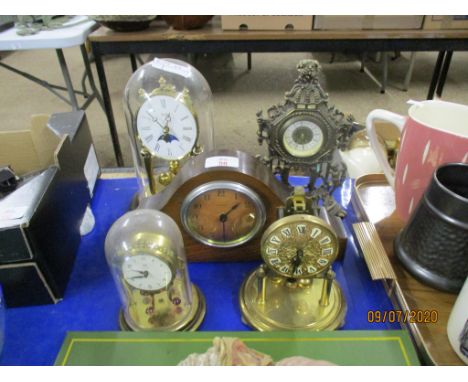 FIVE 20TH CENTURY MANTEL CLOCKS 