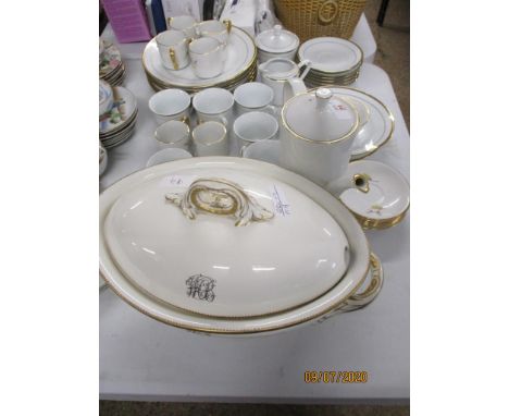 BRITANNIA DESIGNS PART TEA AND COFFEE SERVICE, ROYAL WORCESTER VITREOUS SOUP TUREEN 