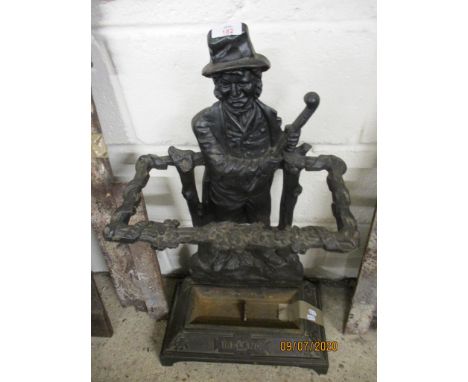 CAST METAL STICK STAND INSCRIBED “IRELAND”, 38CM WIDE 