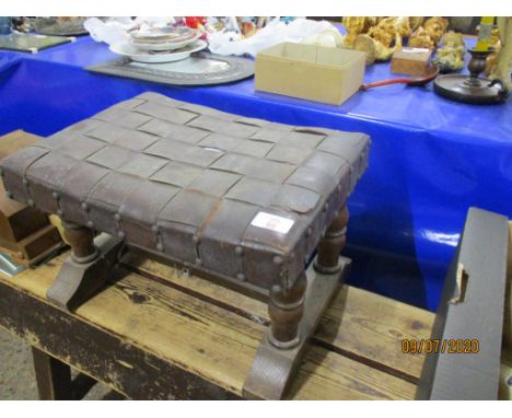 VINTAGE UPHOLSTERED STOOL 