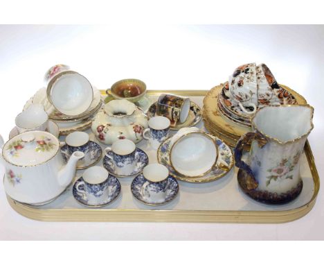 Worcester coffee cans and saucers, Limoges plates, Zsolnay vase, Carlton ware jug, teaware, etc