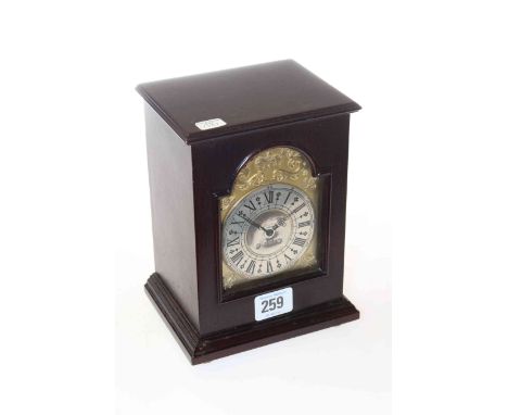 Charles Frodsham 1977 mantel clock, with silver hallmarked centre dial