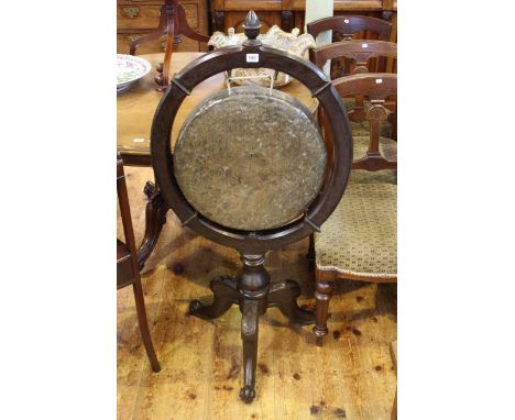 Oak framed dinner gong on tripod base