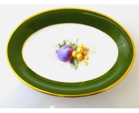 ROYAL WORCESTER OVAL DISH SIGNED CHIVERS