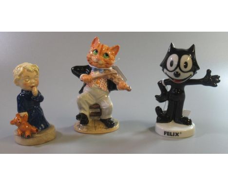 Carltonware 'Time for Bed' Ltd. edition figurine, together with a Royal Doulton 'The Cat and the Fiddle' nursery rhyme collec