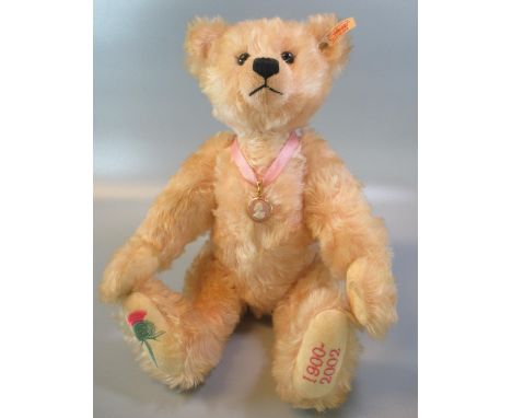 Steiff 'Queen Mother Bear'.  Rose, 38cm approx.  In original box with COA.  (B.P. 21% + VAT) 