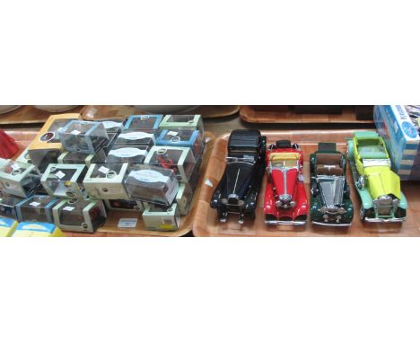 A tray of Oxford Commercials scale 1:74 vehicles and accessories to include: tractors, cars, trailers etc. All in original bo