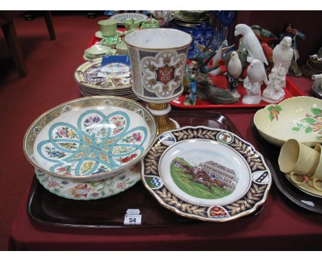 Spode 'Derby Plate', limited edition number 71/1000; Spode 'York Minster' Chalice, no 173/200 (lacking cover; Minton bone chi