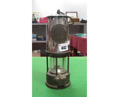An Eccles Pedestal Lamp and Lighting C. miners lamp.
