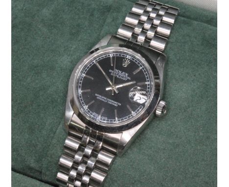 A Rolex Oyster Perpetual Datejust Chronometer, ref. 68240, serial no. W738649, stainless steel case, diam. 31mm, black dial w