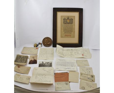 A FIRST WORLD WAR GROUP concerning 6661 A. Corporal Joseph Henry Bratt, includes medals, death plaque, certificates and corre