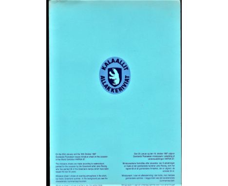 Greenland 1987 'Hafnia 87' International stamp Exhibition - Limited edition print No.243 of 450 signed by the artist of the d