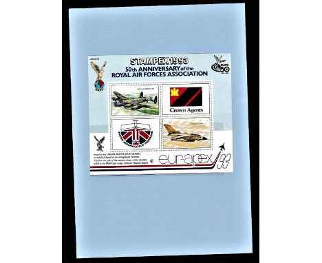 Great Britain 1993 - Folder issued by the Crown Agents stamp Bureau for stampex 1993 to commemorate the 50th anniversary of t