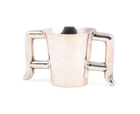 Antique Scottish silver unusual drinking vessel / drinking cup, Edinburgh 1891, Hamilton &amp; Inches, 98.6g, 11cm wide.