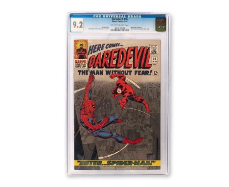 Graded Daredevil #16 Comic Book (Marvel, May 1966) Featuring work by artist John Romita, 'Spiderman Crossover' Sr's first wor