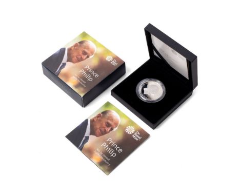 The Royal Mint Prince Philip 'Not For Himself' £5 sterling silver proof coin, 28.28g.