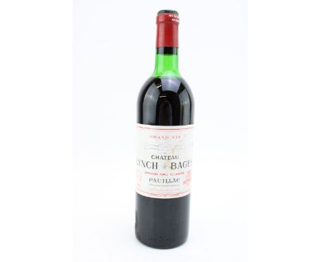 A bottle of 1978 Vintage Chateau Lynch Bages Paulliac Bordeaux red wine  Excellent condition with no loss good clean label, s