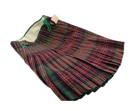 A Quality early c20th Cameron of Erracht tartan Army Highland wool kilt  excellent condition high quality item