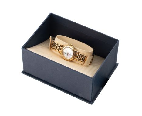 A lady's gold plated Raymond Weil Tango watch, the signed pearlised dial with Roman numerals at quarter points, quartz moveme