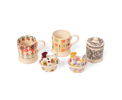 Emma Bridgewater to include two sample half pint mugs, two mini egg coddlers and a small Toast &amp; Marmalade Jar (5).  Most