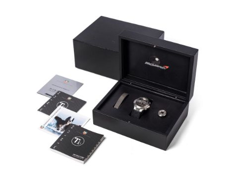 A Tag Heuer, Kirium Ti5 McLaren, Formula 1, limited edition chronograph, wristwatch, the textured signed dial with baton mark