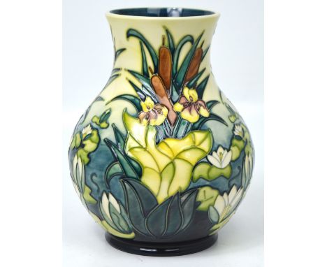 A Moorcroft 'Water Lily' pattern vase, first quality, height 24cm. CONDITION REPORT Nicely presented, no obvious visible sign