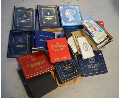 A quantity of stamps and first day covers to include numerous examples relating to the Royal Family, stock books, loose stamp