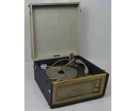 A vintage Dansette portable record player.