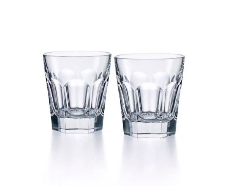Includes 2 crystal highball glasses featuring a sleek, geometric design, perfect for adding sophistication to any drink prese