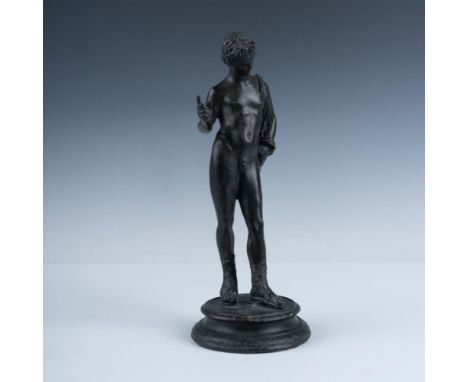 Finely detailed patinated bronze spelter after Italian Vincenzo Gemito's statue based on the Ancient Classical original excav