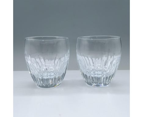 Includes 2 exquisite crystal tumblers from the Massena collection, featuring deep cuts that radiate elegance that enhances li