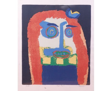 Guido Legrand - Red Hair, lithograph printed in colours on wove, signed, titled and monogrammed in pencil to the margin, the 