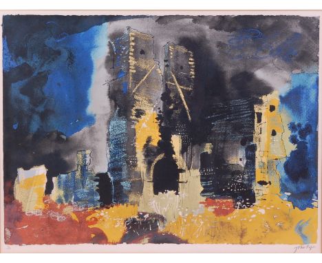 John Piper CH (1903-1992) - Ruined church in Bawdsey 1982, limited edition lithograph, signed and numbered in pencil to the m