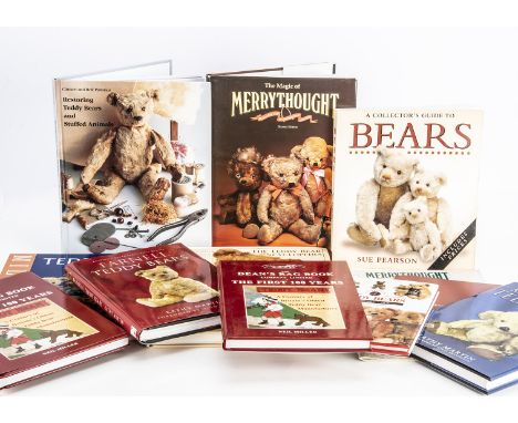 A selection of  Teddy bear books, including Teddy Bear Encyclopdia by Pauline Cockrill, and The Magic of Merrythought.