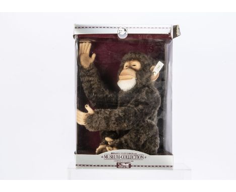 A Steiff  Museum Collection Chimpanzee Replica 1928, 2650 of 4000, in original window box (box dusty with tear to corner) 