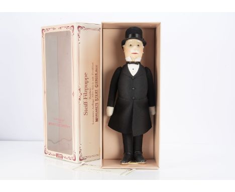 A Steiff limited edition Replica Gentleman in Morning Coat felt doll,  1383 of 3000, in original window box with certificate,